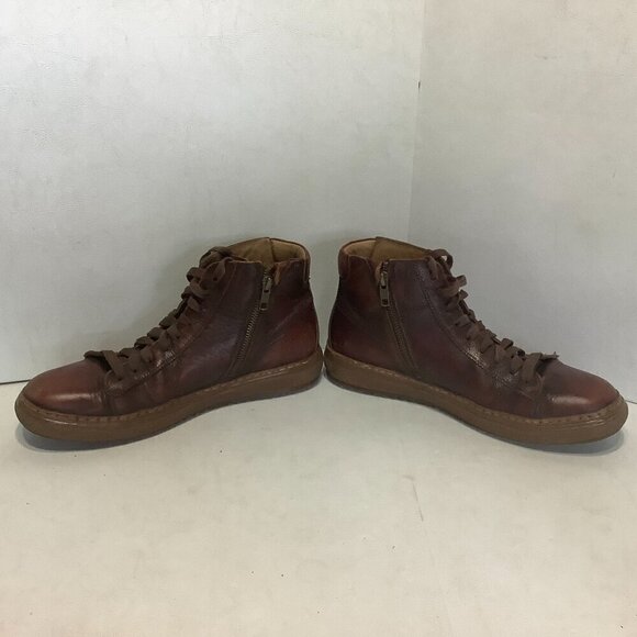 Men's Florsheim Crew High Top Leather Brown Boots Shoes Size 8 M Size Zip - Picture 4 of 10